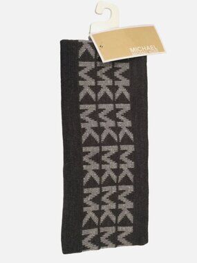 NWT MICHAEL Michael Kors Ladies Black Gray Knit Headband